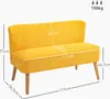 Sofa dwuosobowa HOMCOM, mała sofa dwuosobowa z wykończeniem Podgląd zdjęcia produktu 3