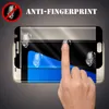 A hand is shown touching a smartphone screen protector, with fingerprints visible on the screen. Produktbild-Vorschau