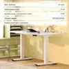 Výškově nastavitelný stůl QE1W-1154-EUV1, 100 x 60 cm, bílý Náhled obrázku produktu 6