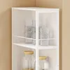 SoBuy Kommode NSR13-WG in Weiß mit Glasbehältern und Korkverschluss im skandinavischen Design Anteprima dell’immagine prodotto