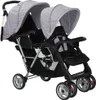 A tandem stroller with two seats, shown from the front-left. Náhled obrázku produktu