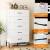 Komoda COSTWAY z 5 szufladami, wysoka komoda z metalowymi Podgląd zdjęcia produktu 5