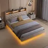BEALIFE Čalouněná postel 140x200 cm s roštem a LED Náhled obrázku produktu 8