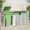 vidaXL Mülltonnenbox für 3 Tonnen Grau 216x81x115 cm Stahl Produktbild-Vorschau 3