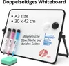 Doppelseitiges Whiteboard A3 mit Ständer – Magnetisch, 360° Produktbild-Vorschau 1