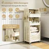COSTWAY 4-poziomowy wózek na pranie z koszem na bieliznę, Podgląd zdjęcia produktu 4