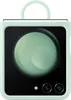 A mint-colored phone case with a loop on top, displaying the phone's camera and a circular graphic on its screen. Náhľad obrázku produktu