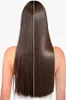 A split image showing a woman's back with her hair styled differently on each side. The left side appears less styled, while the right side is smooth and shiny. Produktbild-Vorschau