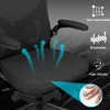 Close-up view of an ergonomic office chair with highlighted features. Produktbild-Vorschau