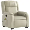 vidaXL Fauteuil de massage avec releveur Crème Similicuir Voir les images du produit 4