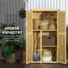 Outsunny Gartenschrank Holz Geräteschuppen 4 Fächer mit Produktbild-Vorschau 5