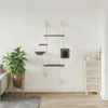 vidaXL Arbre à chat avec colonne griffoir mural gris foncé Voir les images du produit 3