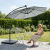 Garten-Sonnenschirm MILIN LED Beleuchtung Hellgrau 12,7 kg Produktbild-Vorschau 8