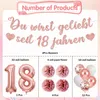 Zestaw dekoracyjny "18 urodziny", różowe złoto, balony, Podgląd zdjęcia produktu 5