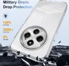 A clear phone case is shown on a dark, rocky surface, with text highlighting its protective features. Anteprima dell’immagine prodotto