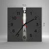 Wanduhr - Quadrat - Glasuhr - Tor Mensch Licht - 40x40cm - Produktbild-Vorschau 3