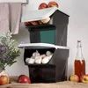 Vilde | 2 stuks opbergboxen voor aardappelen met deksel, 13 Productafbeelding-voorbeeld 4