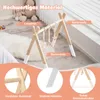 COSTWAY Arche de jeu en bois pour bébé, Trapèze de jeu Voir les images du produit 7