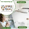 Doppelseitige farbige elektrostatische Glasaufkleber Vogel Produktbild-Vorschau 3