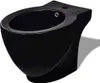 vidaXL Keramik-WC & Bidet-Set Schwarz Produktbild-Vorschau 4