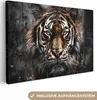 Wanddeko 60x40 cm - Tiere - Tiger - Porträt - Luxus - Produktbild-Vorschau 1