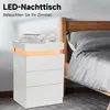 OYAJIA Nachttisch Hochglanz Nachtschrank mit 3 Produktbild-Vorschau 6