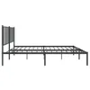 Metalowa Rama Łóżka Z Wezgłowiem, Czarna, 140X190 Cm Podgląd zdjęcia produktu 5