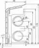 HZ SLF-28 Sockelleiste (für 2 Rohre bis 28mm) 2m Eiche hell Produktbild-Vorschau 2