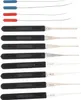 A set of lock picking tools arranged neatly on a white background. Produktbild-Vorschau