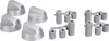 Knebel Drehknopf Set 41mmØ silber mit Adaptern Universal Produktbild-Vorschau 3