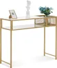M MCombo Konsolentisch Schmal Marmor Gold, Modern Produktbild-Vorschau 1