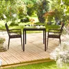 relaxdays zahradní stůl hnědý čtvercový 77,5 x 77,5 x 74,5 Náhled obrázku produktu 2