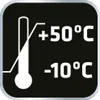 A graphic showing a thermometer with temperature ranges. Produktbild-Vorschau
