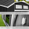 Abri de jardin métal 2,7 m² toiture 2 pans - gris/blanc Voir les images du produit 5