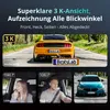 Collage showing a car dashcam system with different views and features. Produktbild-Vorschau