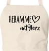 Huuraa Schürze Hebamme mit Herz Natur mit Taschen Baumwolle Produktbild-Vorschau 2