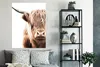 MuchoWow® Poster Schottischer Highlander - Kuh - Weiß Produktbild-Vorschau 4