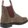 A side view of a brown leather boot. Náhľad obrázku produktu