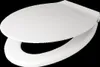 A white toilet seat and lid are shown against a black background. Produktbild-Vorschau