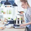 Küchen-Topfset aus Stahl und Pfanne 12 Elemente Stahl Produktbild-Vorschau 6