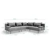 TRADA Gartensofa lounge set Bahama M Grau Gartenmöbel set Produktbild-Vorschau 4