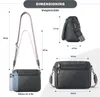 MUIIKOLA Borsa a spalla donna media in pelle con tracolla Anteprima dell’immagine prodotto 3