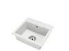 A white kitchen sink shown from a slightly elevated angle against a white background. Anteprima dell’immagine prodotto