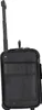 A black pilot case with a retractable handle and wheels, shown from the front. Produktbild-Vorschau