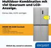 Advertisement for a Multidoor refrigerator with storage and LCD display. Produktbild-Vorschau