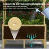 Outsunny : Jardinière surélevée en bois, serre de culture Voir les images du produit 7