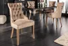 Eleganter Stuhl CASTLE coffee Samt Landhausstil mit Produktbild-Vorschau 2