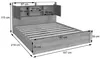 Letto king size HWC-P43, letto matrimoniale con rete a Anteprima dell’immagine prodotto 10