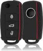 Schlüsselhülle Schwarz Rot Skoda VW GTI Seat Autoschlüssel Produktbild-Vorschau 1