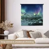 MuchoWow® Wandteppich Wandbehang Meer - Eis - Nordlicht - Produktbild-Vorschau 2